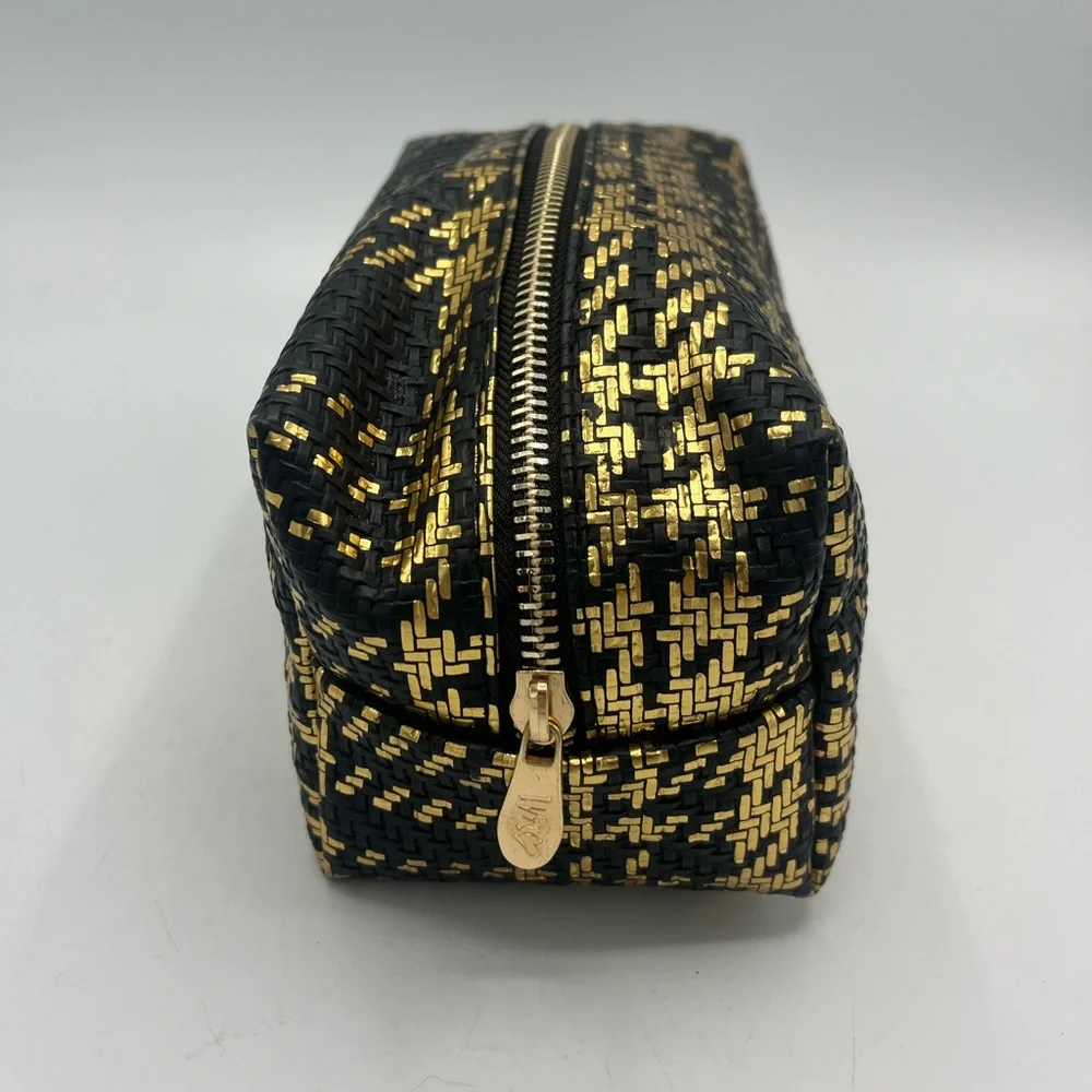 Black and Gold Woven Handbag